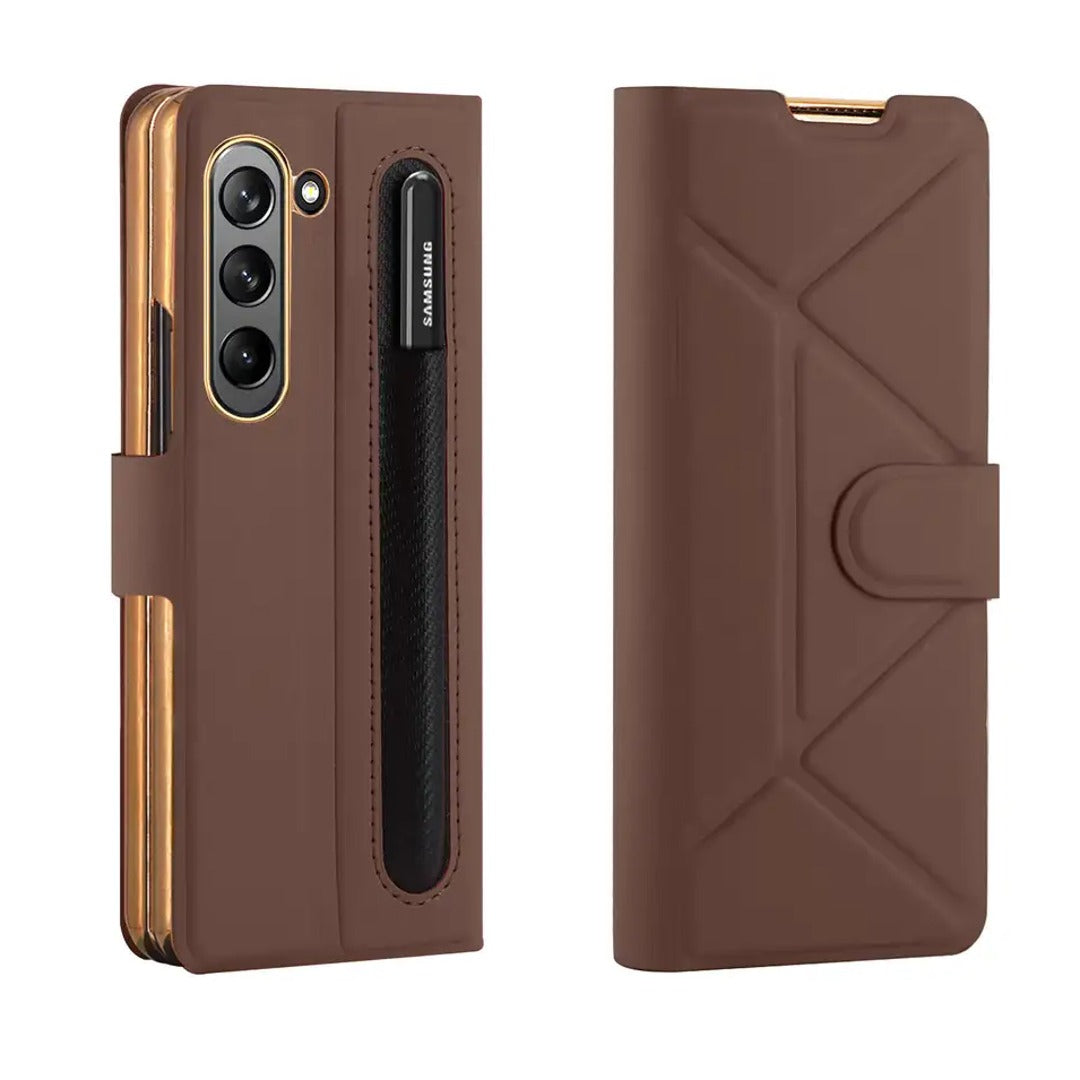 Galaxy Z Fold5 Premium Magnetic Fold Case with Pen Slot