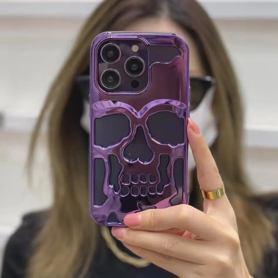 iPhone Series Hollow Skull Design Case