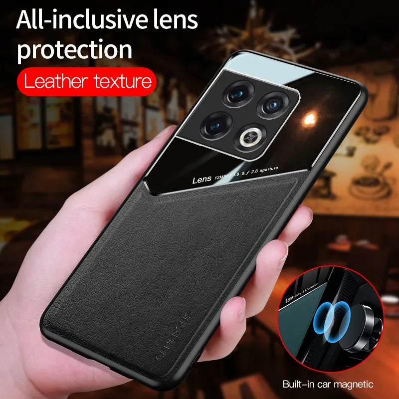 Vintage Leather Magnetic Holder Case - OnePlus