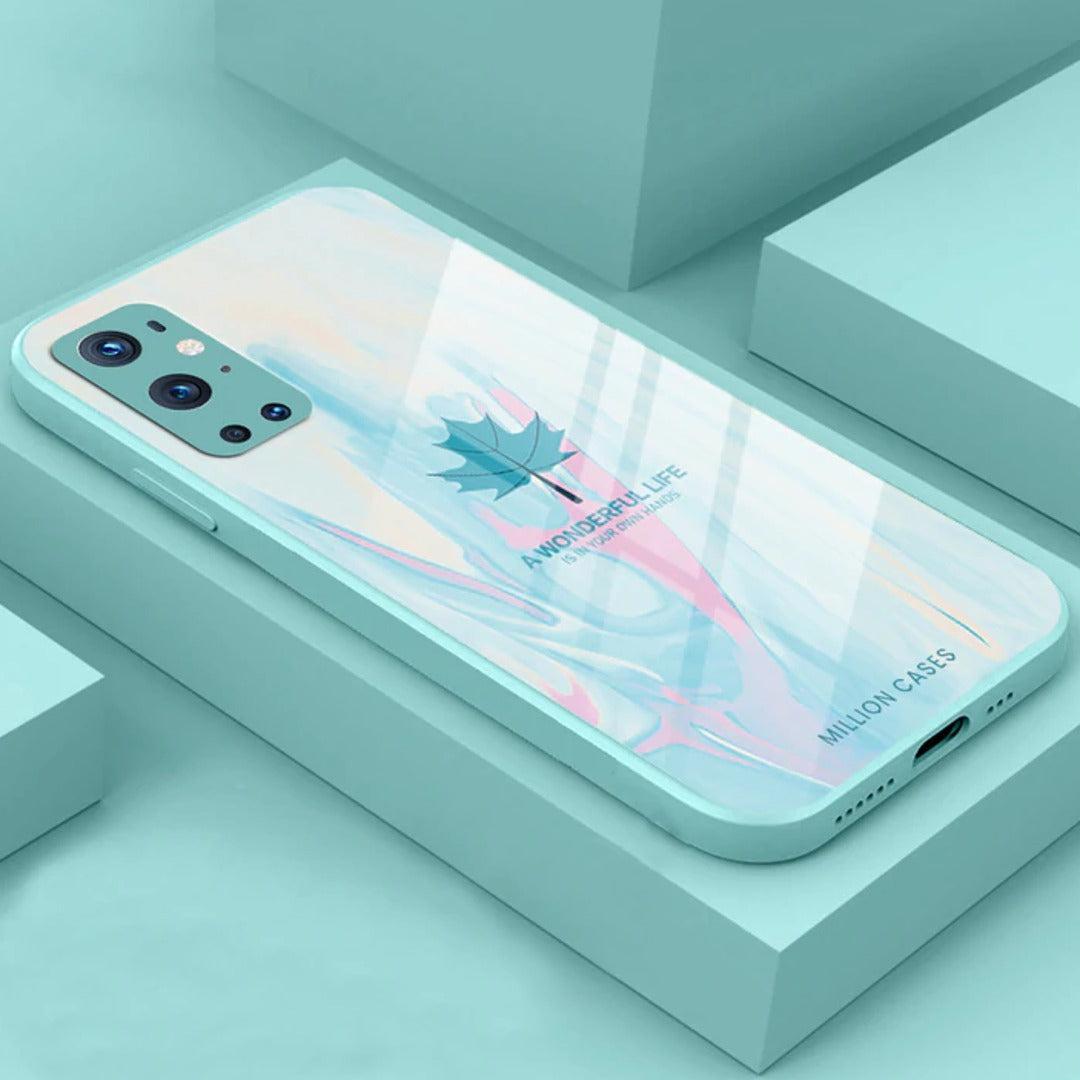 Watercolor Mapple Leaf Glass Case - OnePlus