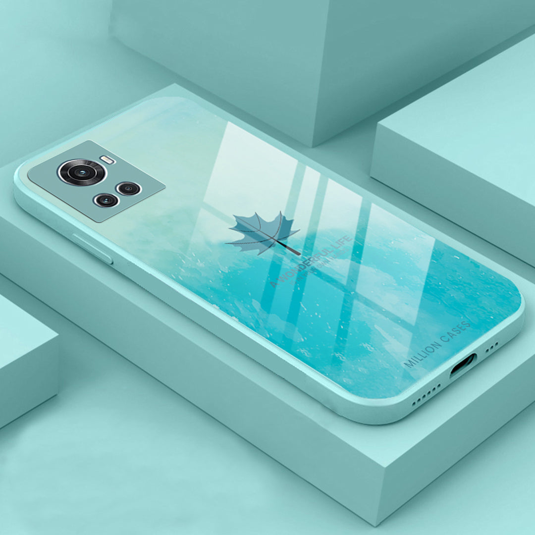 Watercolor Mapple Leaf Glass Case - OnePlus