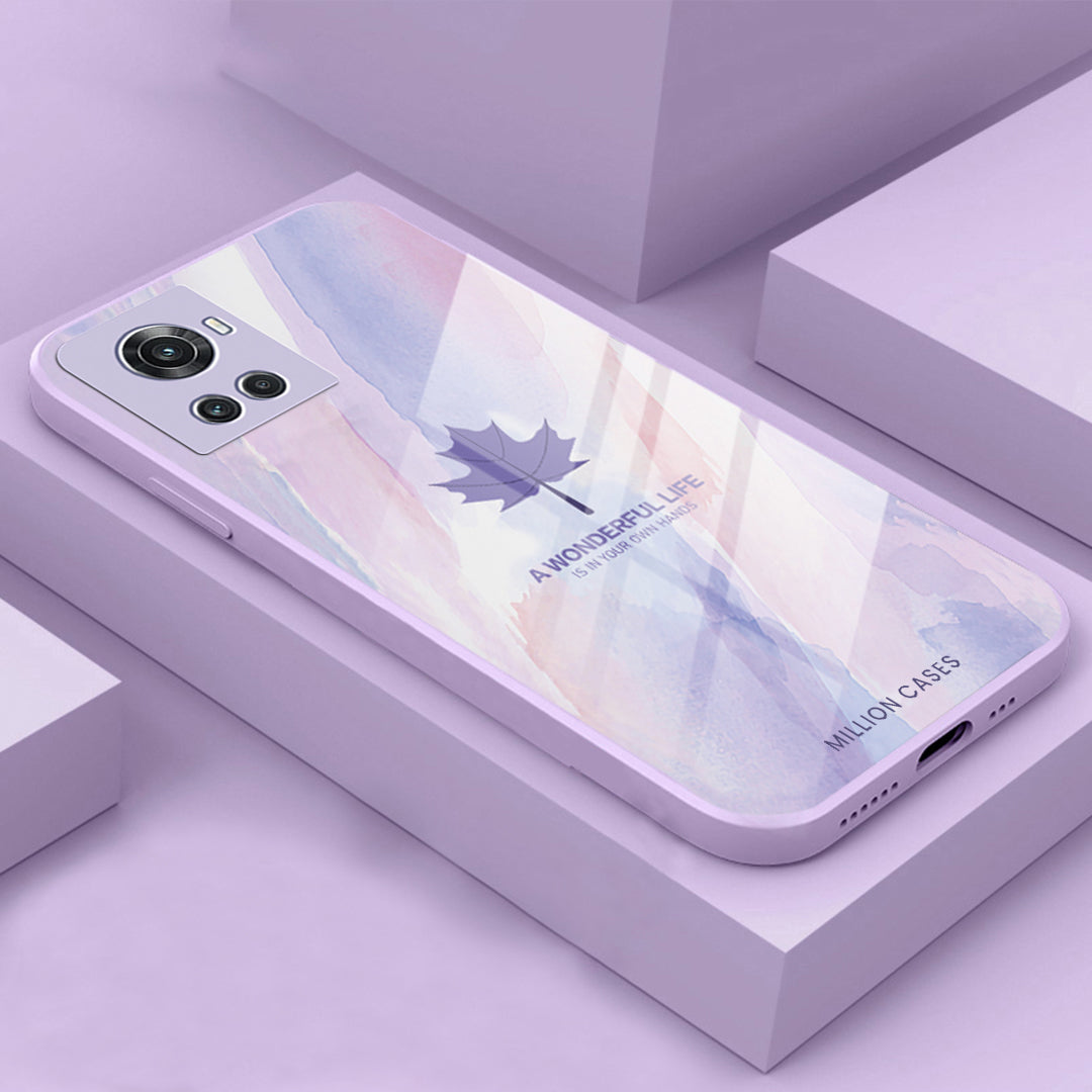 Watercolor Mapple Leaf Glass Case - OnePlus