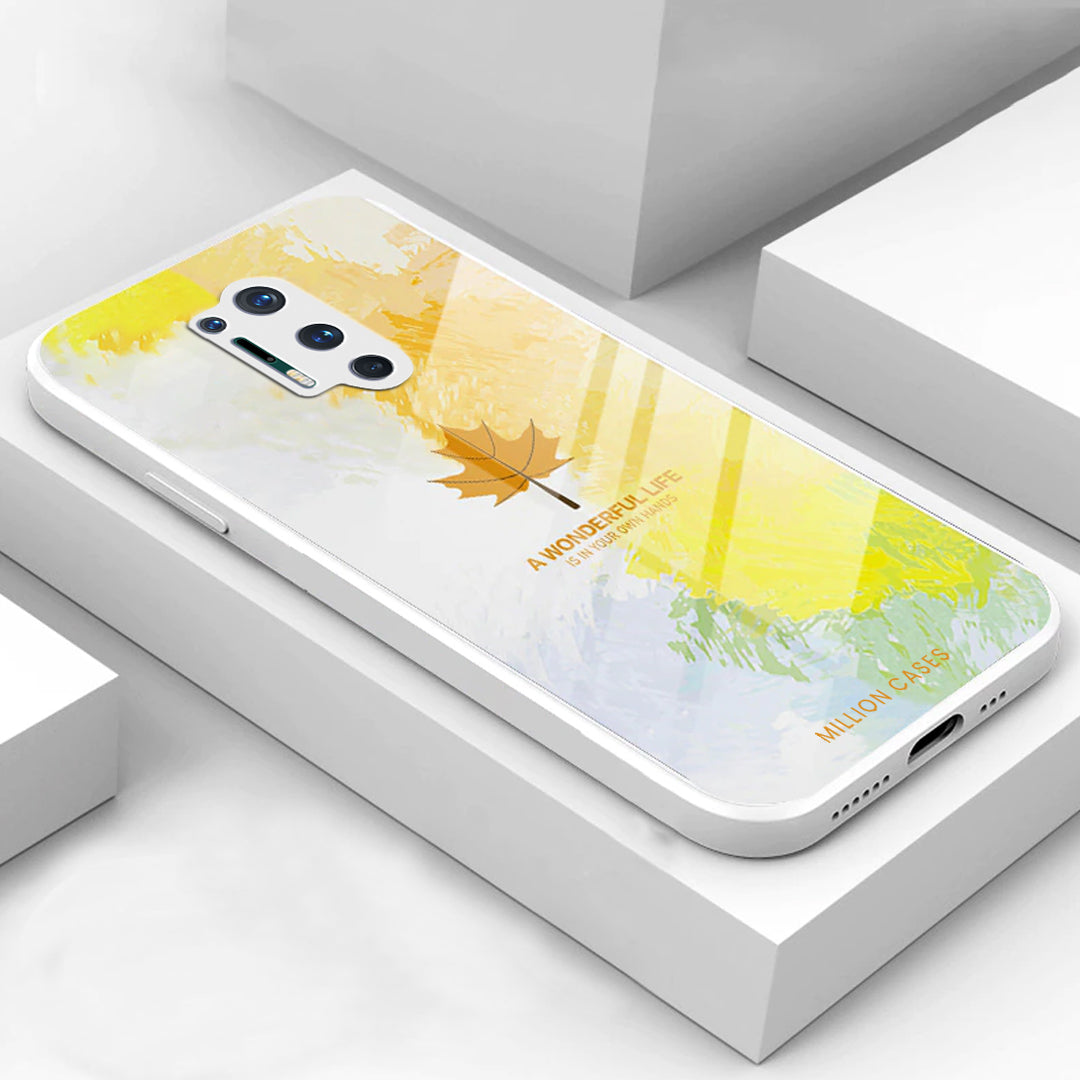 Watercolor Mapple Leaf Glass Case - OnePlus