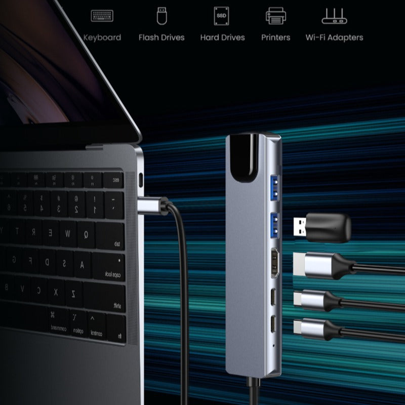 7-in-1 USB C Hub Docking Station