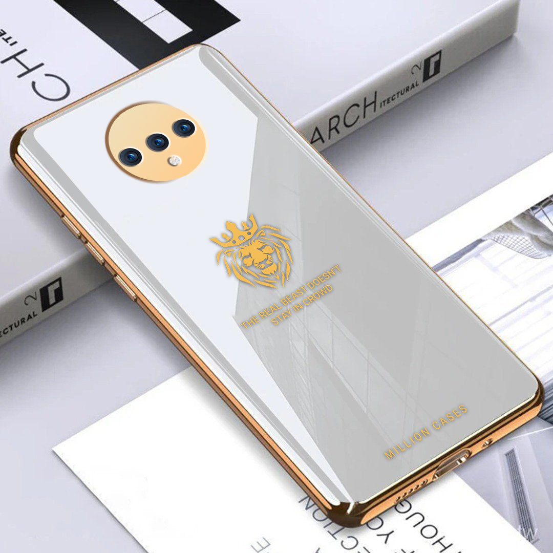 OnePlus Series Lion Pattern Electroplating Glass Case