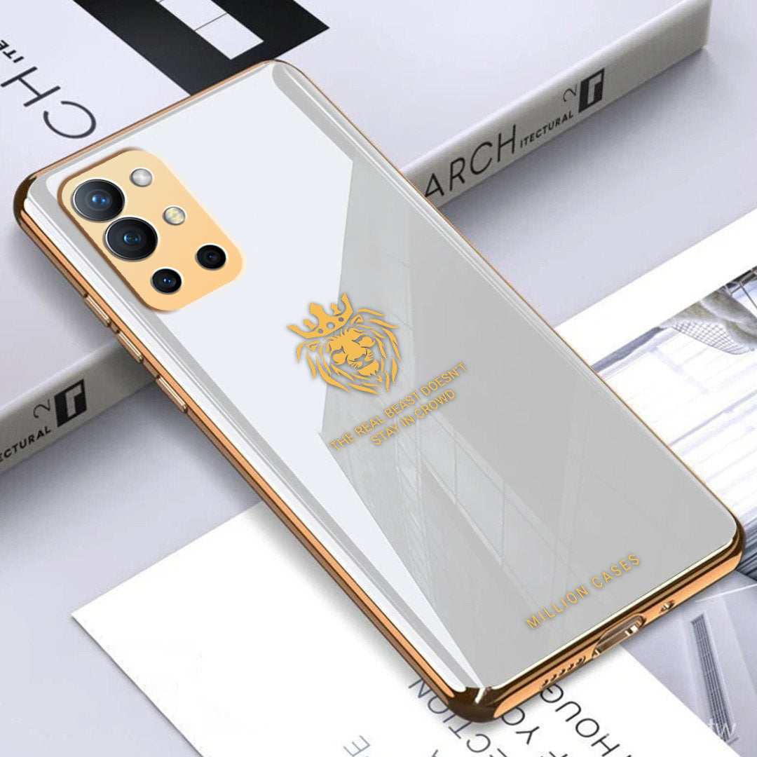 OnePlus Series Lion Pattern Electroplating Glass Case