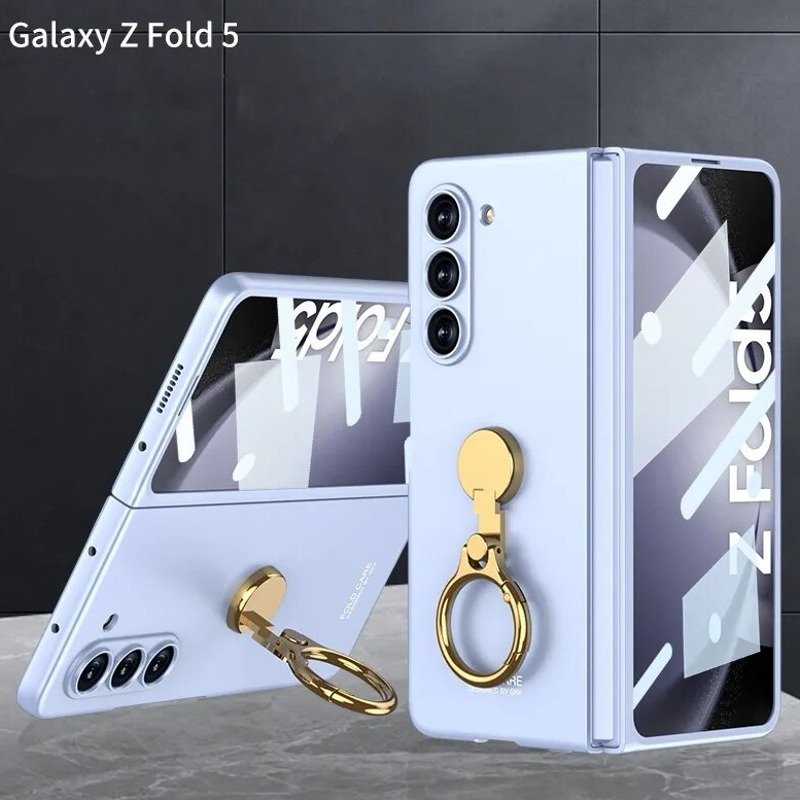 Galaxy Z Fold5 Ring Holder Electroplated Shockproof Case