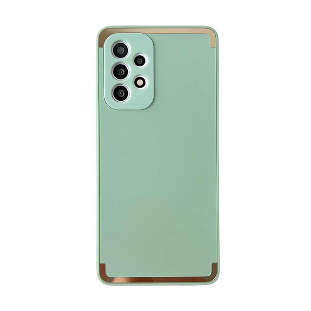 Galaxy A Series Square Gold Plated Matte Case