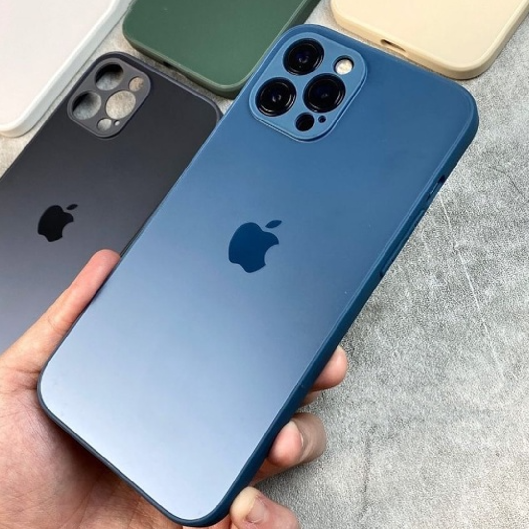 iPhone Series Matte Glass Camera Lens Shell Case