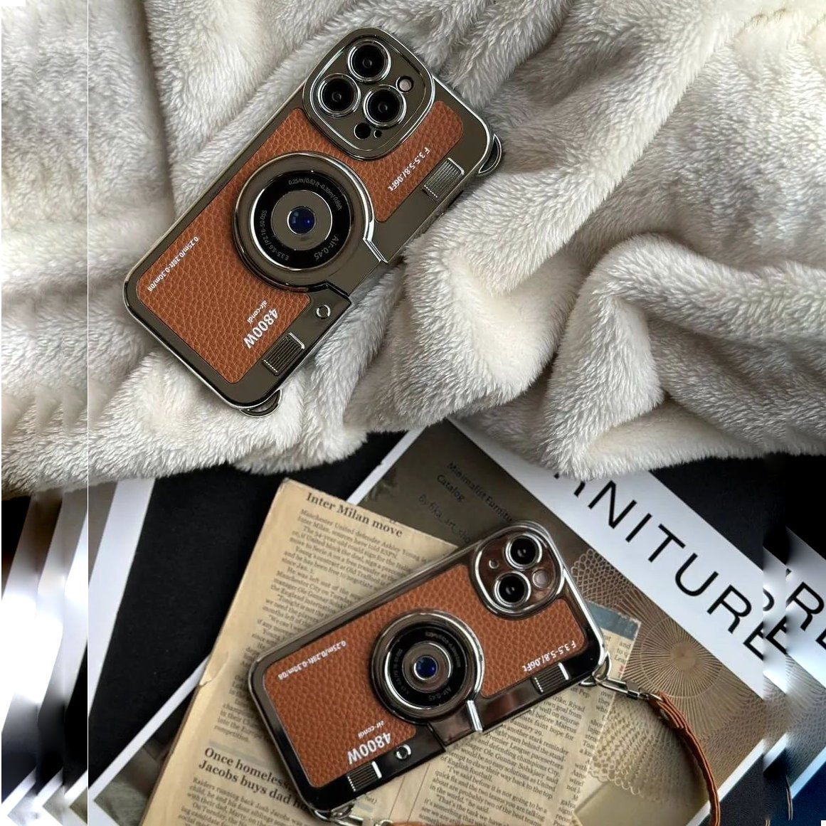 iPhone 14 Series Retro Camera Graphic Phone Case