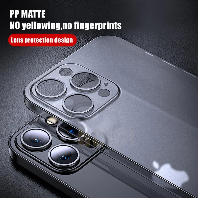 iPhone 15 Series Ultra-Thin Matte Paper Back Case