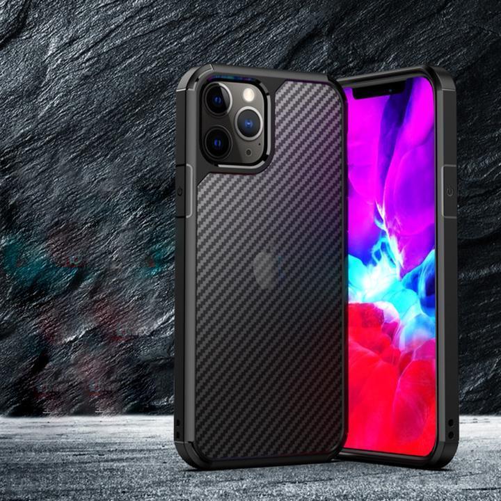 Opaque Matte Carbon Fiber TPU Armor Case - iPhone