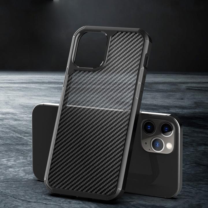 Opaque Matte Carbon Fiber TPU Armor Case - iPhone