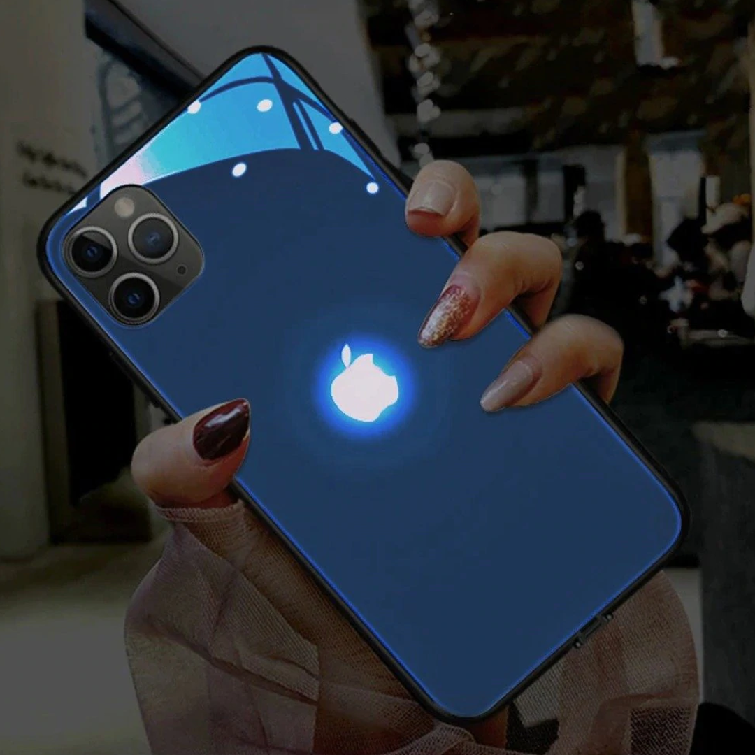 iPhone 11 Pro Max LED Logo Glass Back Case