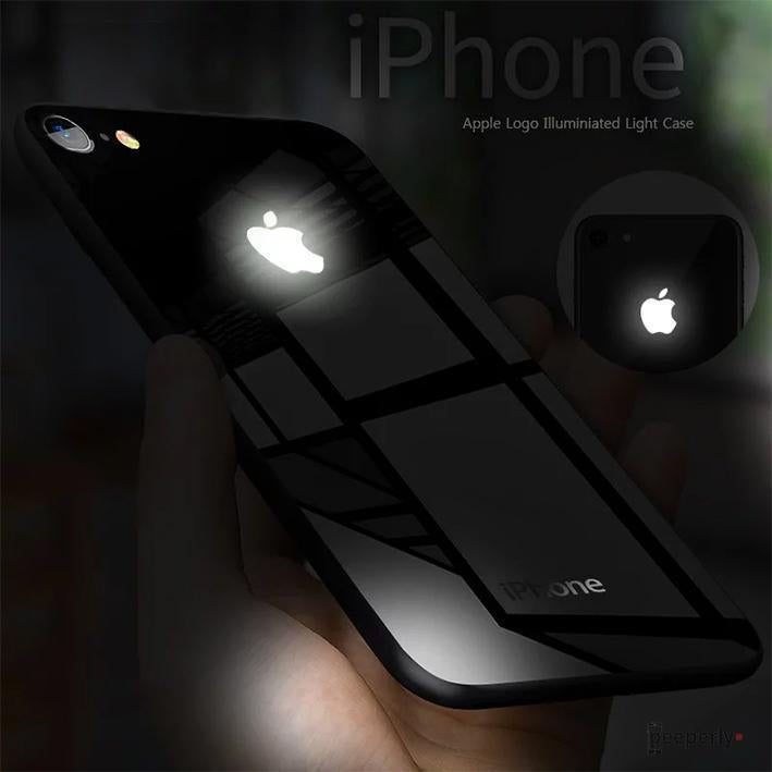 iPhone 8 LED Logo Glass Back Case