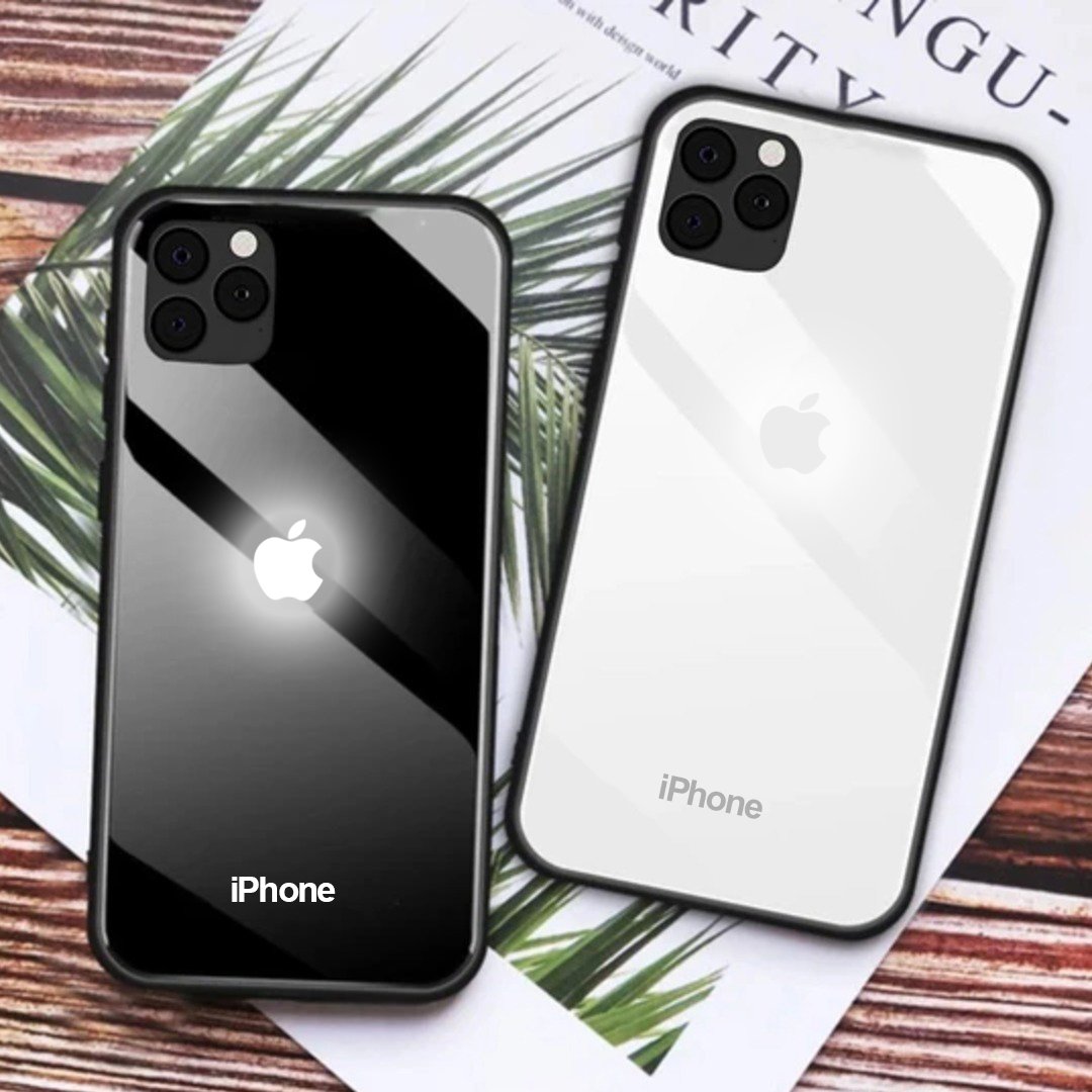 iPhone 11 Pro Max LED Logo Glass Back Case