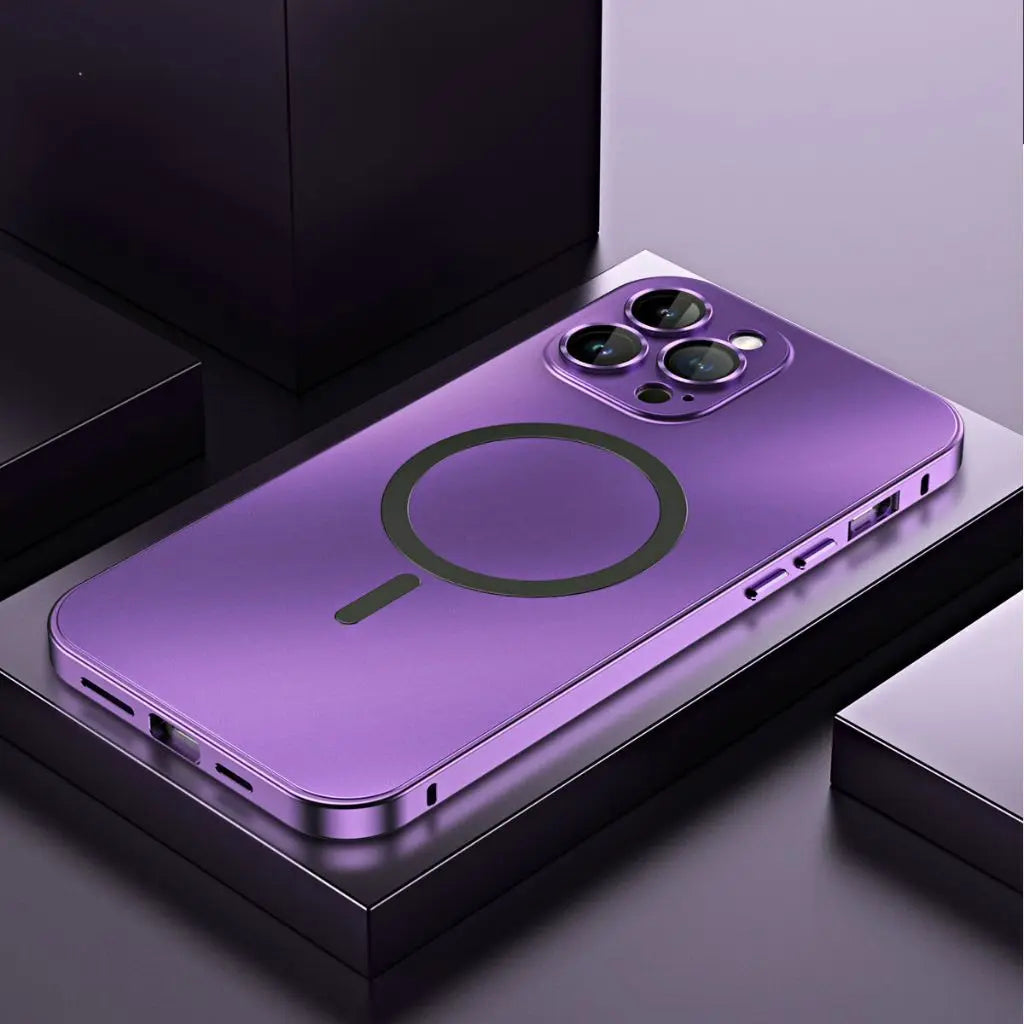 Aluminum Metal Frame Magnetic Case For iPhone