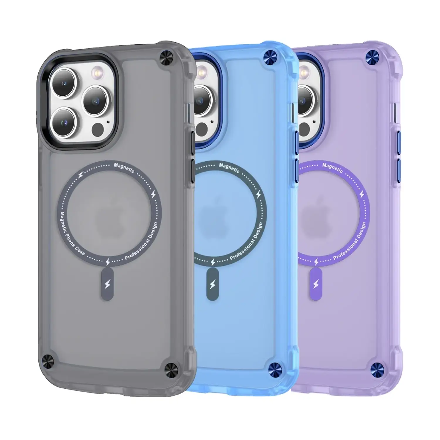 iPhone 14 Series Wave Armor Matte Magsafe Shield Case