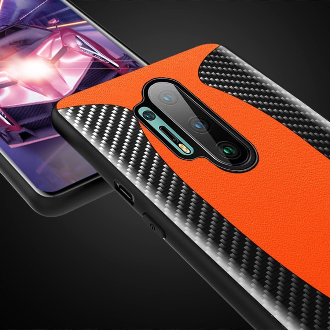 OnePlus 8 Pro Mclaren Style Carbon Leather Texture Case