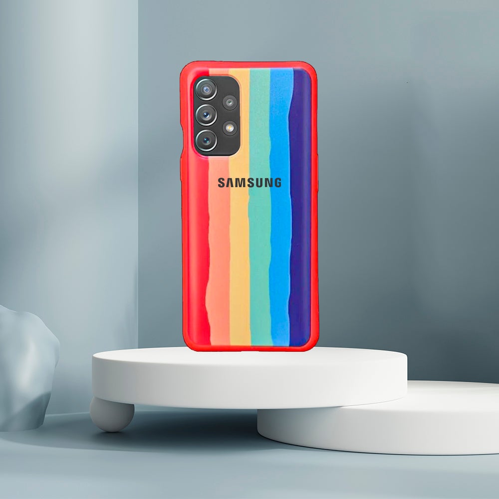 Rainbow Liquid Silicone Logo Case - Samsung