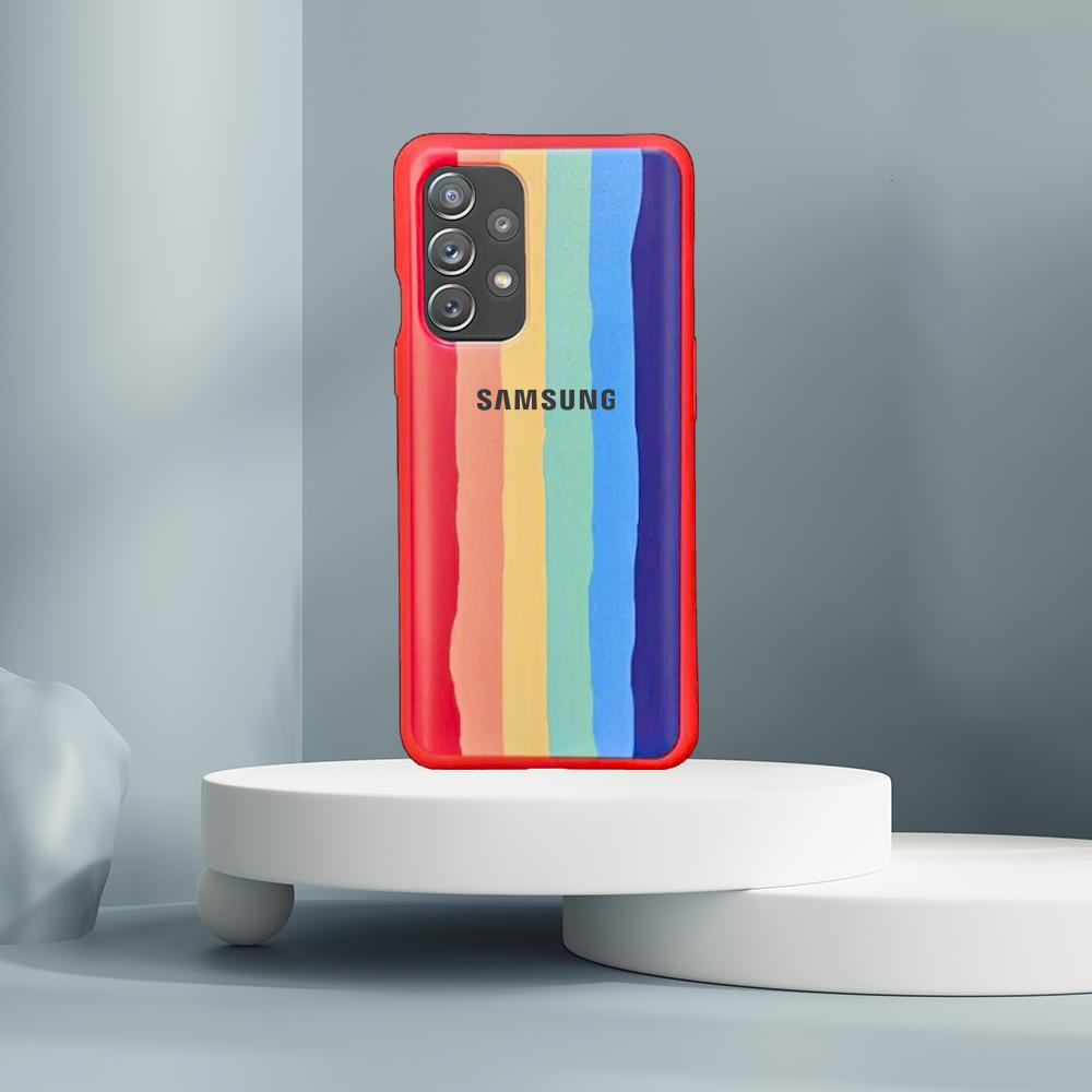 Galaxy A52s Rainbow Liquid Silicone Logo Case