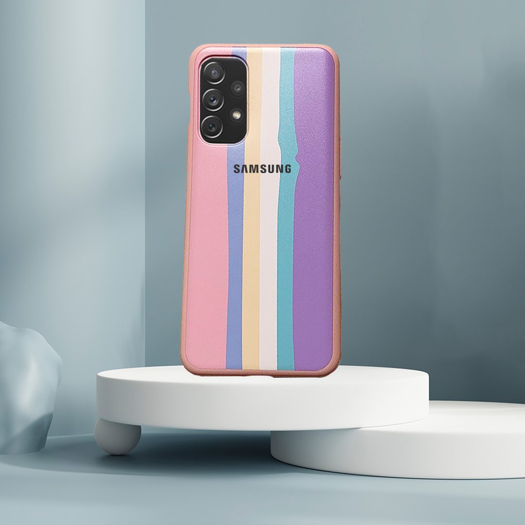 Galaxy A52s Rainbow Liquid Silicone Logo Case