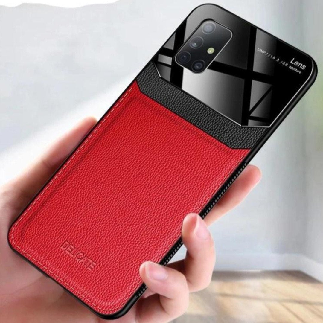 Sleek Slim Leather Glass Case - Samsung