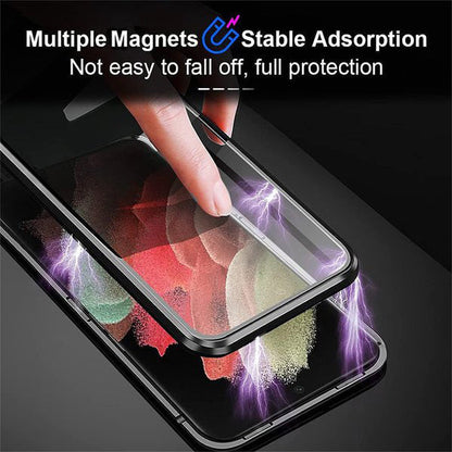 Luxury Magnetic Glass Double-Sided Privacy Phone Case For Samsung