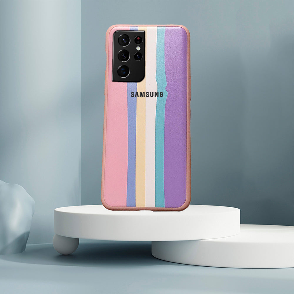 Rainbow Liquid Silicone Logo Case - Samsung