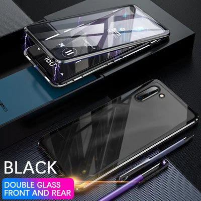 Luxury Magnetic Glass Double-Sided Privacy Phone Case For Samsung