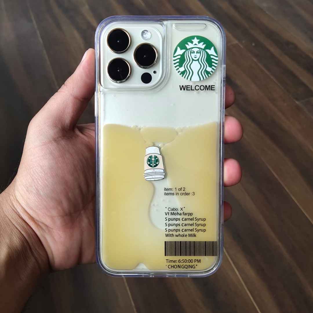 iPhone 13 Series Coffee Edition Floating Gel Liquid Case