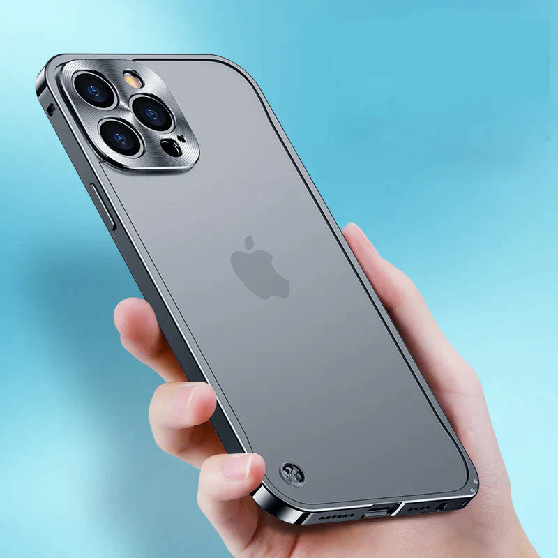 Translucent Metal Frame Matte Case - iPhone